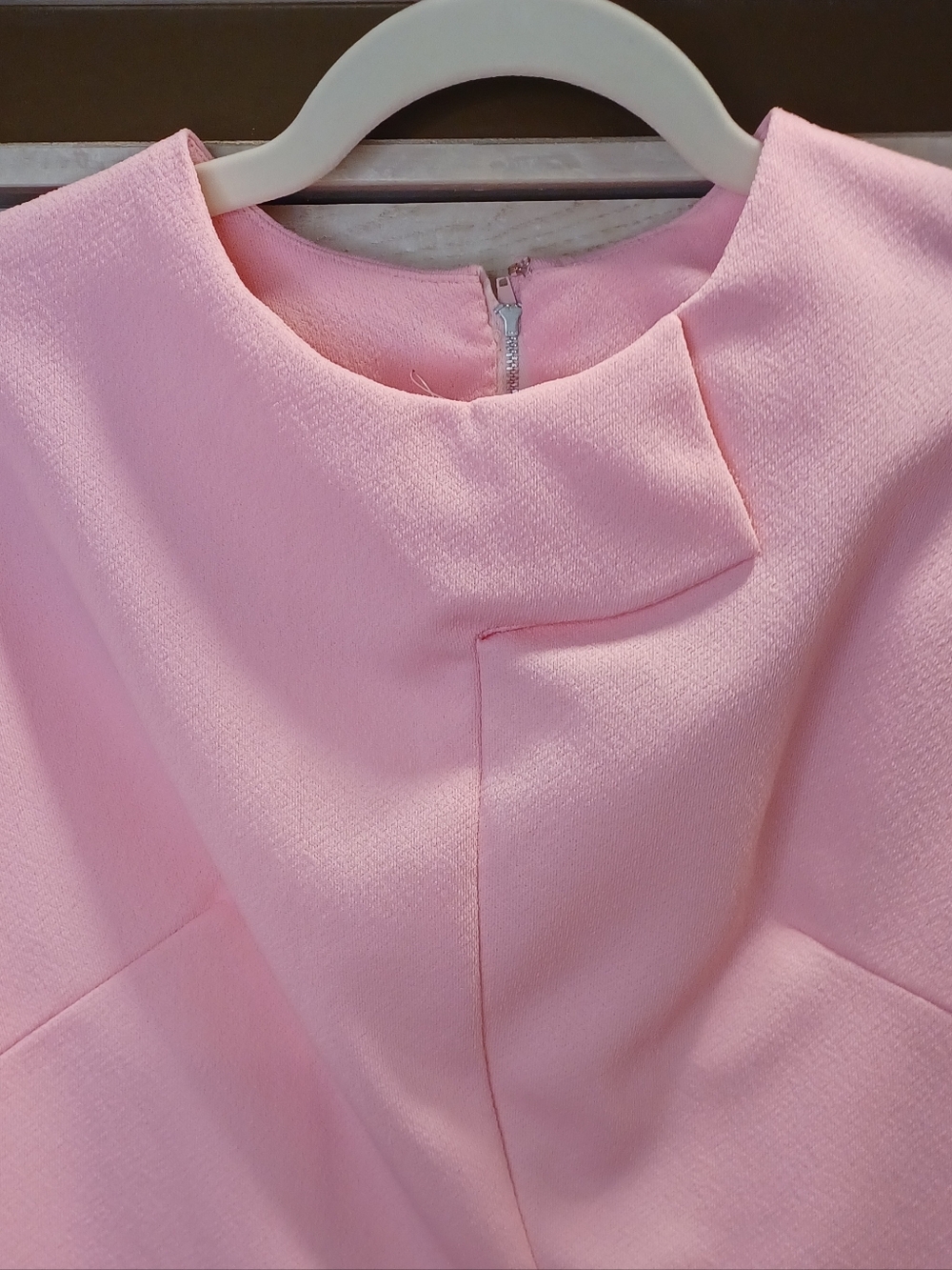 Vintage Pink Mod Style 70s Mini Dress - Picture 2 of 4